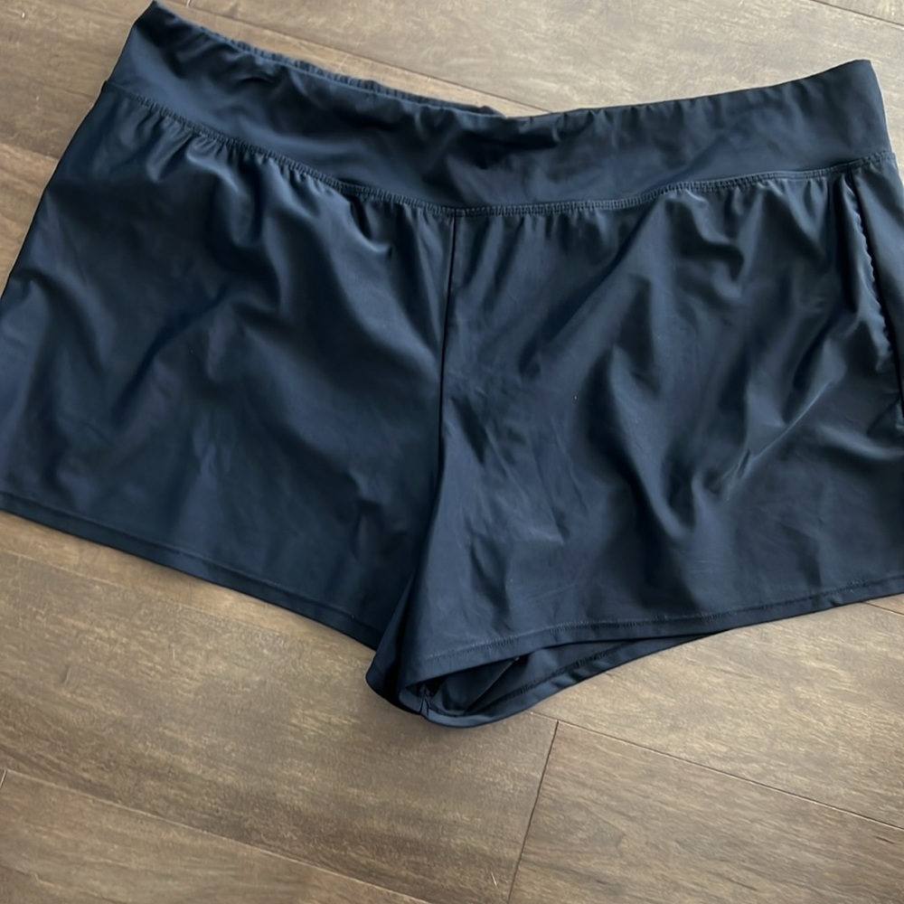 Catalina Swim Shorts Black Swim Shorts Coverup Beach Pool Vacation 22W-24W 3X